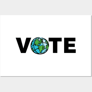 VOTE For The Climate Turn Out Blue Democratic Independent Voters for the Earth Posters and Art